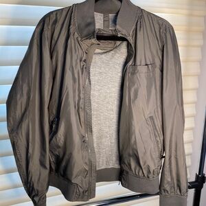 Massimo Dutti bikers men jacket dark gray with cotton linings size L